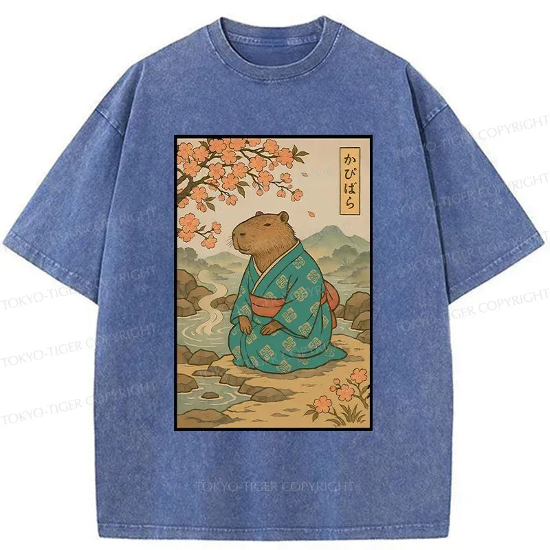 Japanese Capybara Funny T-Shirt for Daily Wear