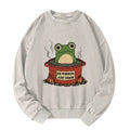Kyoto-Lion Frog£ºNo Worries£¬Just Chaos Washed Sweatshirt