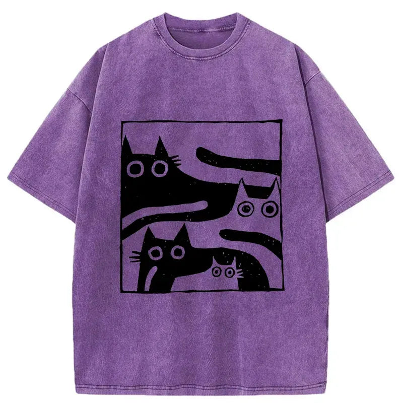 Japanese vintage washed t-shirt for daily wear
