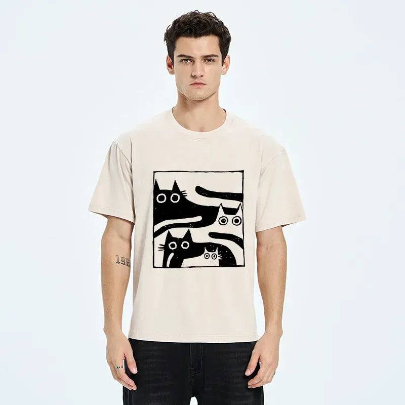Unisex cotton t-shirt with Japanese art