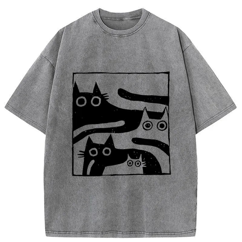 Japanese vintage washed t-shirt for daily wear