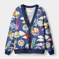 Kyoto-Lion Japanese Wind Chimes Ugly Cardigan Sweater