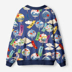 Kyoto-Lion Japanese Wind Chimes Ugly Cardigan Sweater