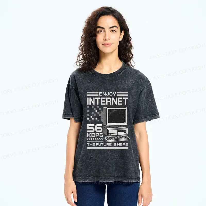 Kyoto Lion Washed T-Shirt Free Shipping
