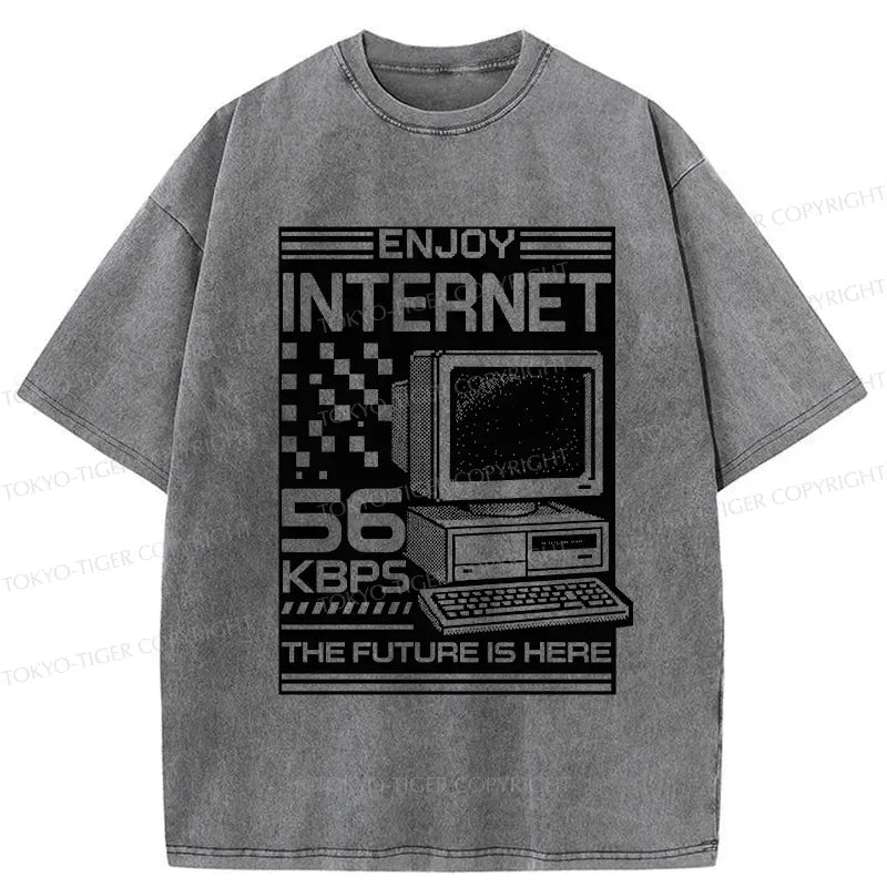 Kyoto Lion Washed T-Shirt Free Shipping