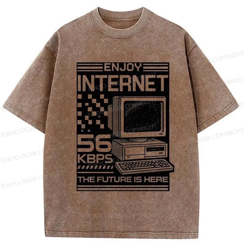 Kyoto Lion Washed T-Shirt Free Shipping