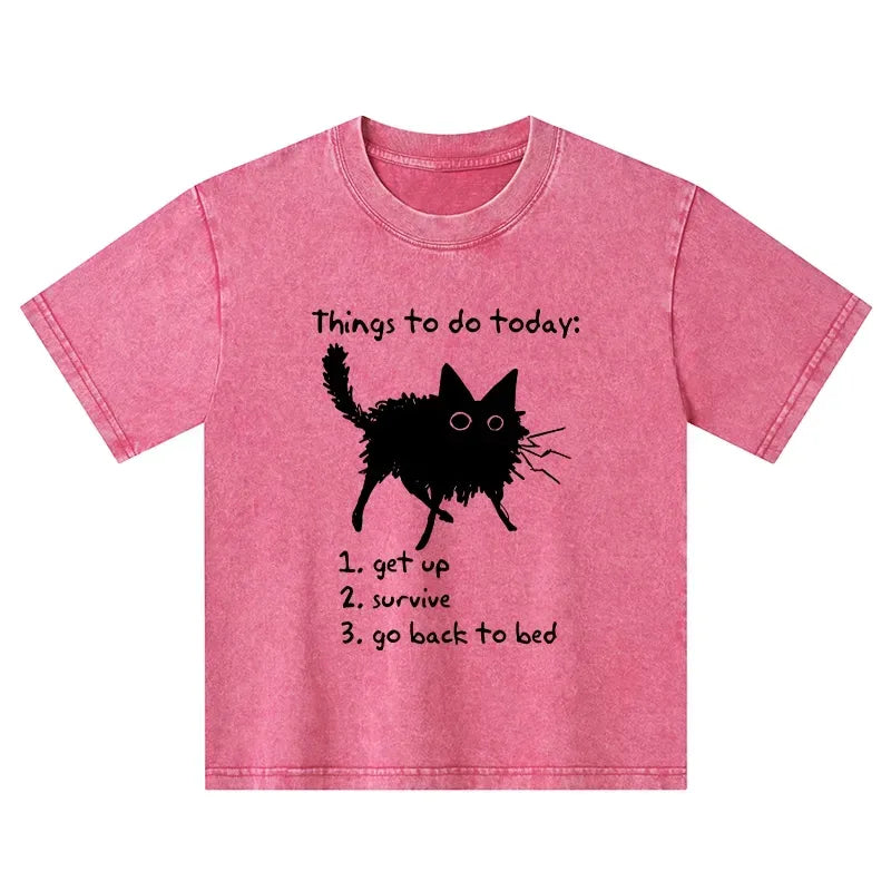 funny meme cat t shirt for kids