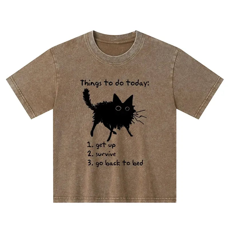 funny meme cat t shirt for kids