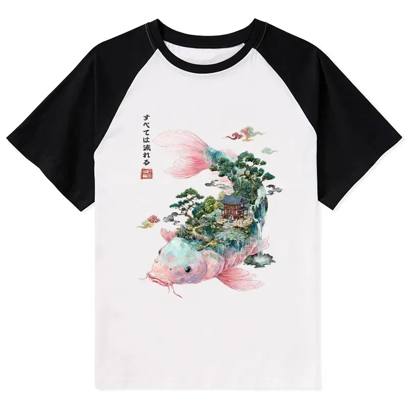 Vintage Japanese Koi Streetwear Shirt