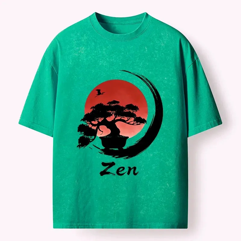 Kyoto-Lion Washed T-Shirt Free Shipping