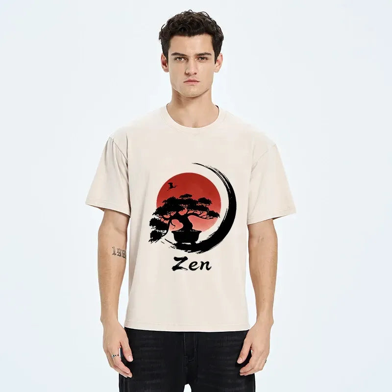 Kyoto-Lion Washed T-Shirt Free Shipping