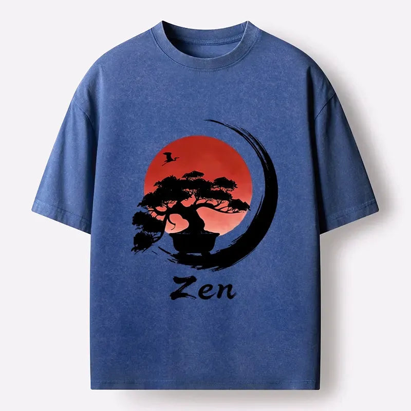 Kyoto-Lion Washed T-Shirt Free Shipping