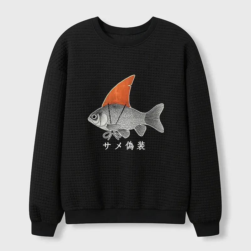 Ukiyo-e Waffle Sweatshirt Best Seller