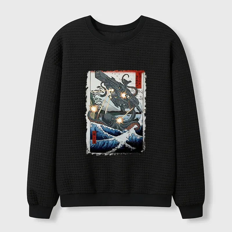 unisex waffle sweatshirt with free shipping
