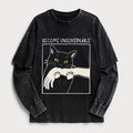 Black Cat Biting Shirt for Gift Idea