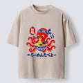 Kyoto-Lion Vintage Octopus Eating Ramen Washed T-Shirt