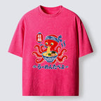 Kyoto-Lion Vintage Octopus Eating Ramen Washed T-Shirt