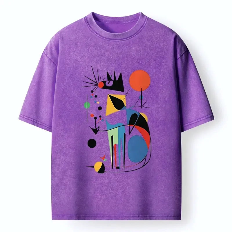 Japanese Vintage Cat Shirt for Streetwear