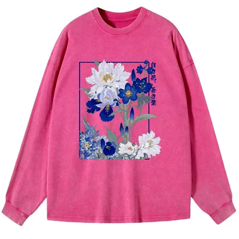 Kyoto-Lion Blossom Long Sleeve Tee for Spring