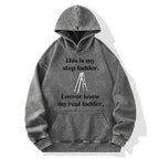 Kyoto-Lion A Real Ladder Funny Washed Hoodie