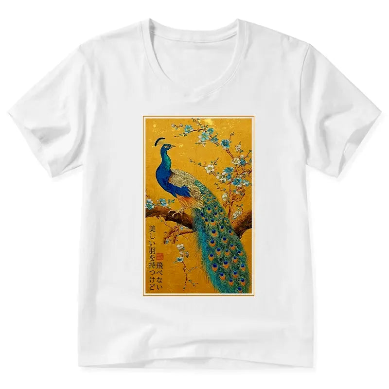 Elegant Japanese V-Neck Tee Trendy Gift Idea