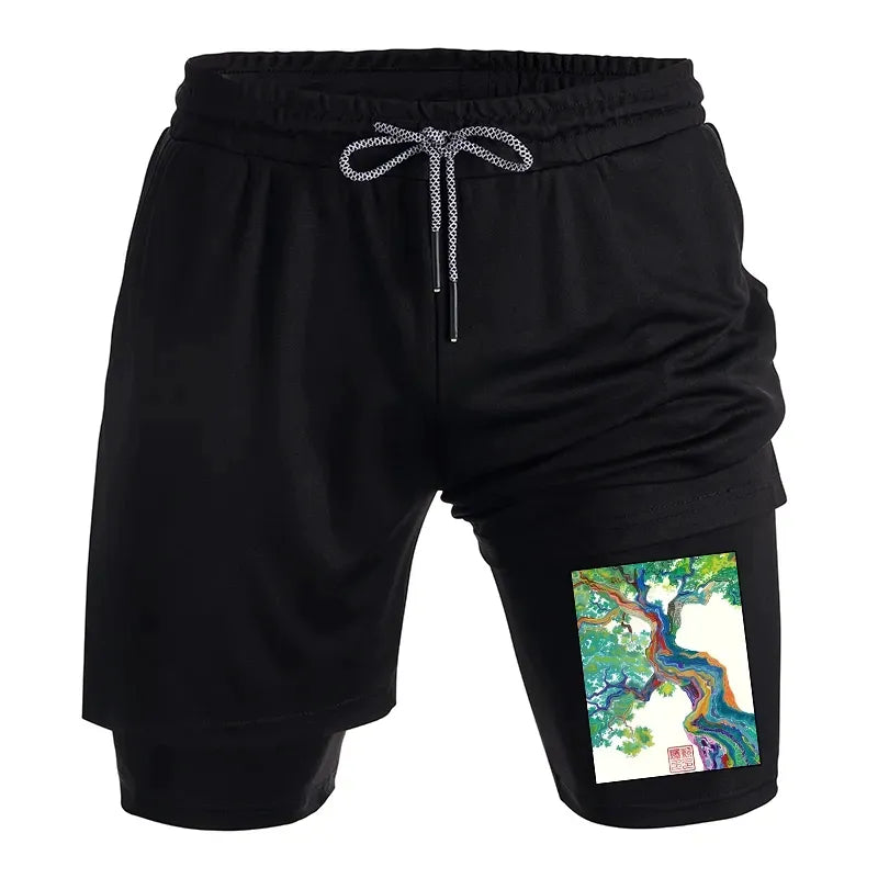 Kyoto-Lion Colorful Magic Tree Training Shorts