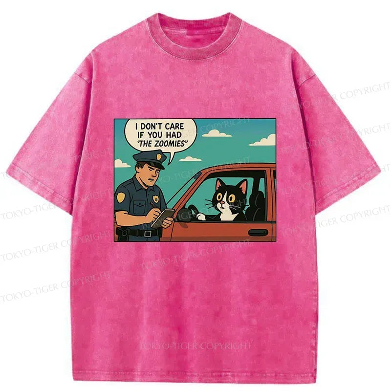 Kyoto-Lion Cat Gets Ticket For Speeding Washed T-Shirt