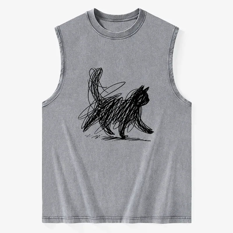 unisex cat tank top on sale