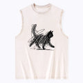 Kyoto lion art washed tank for summer