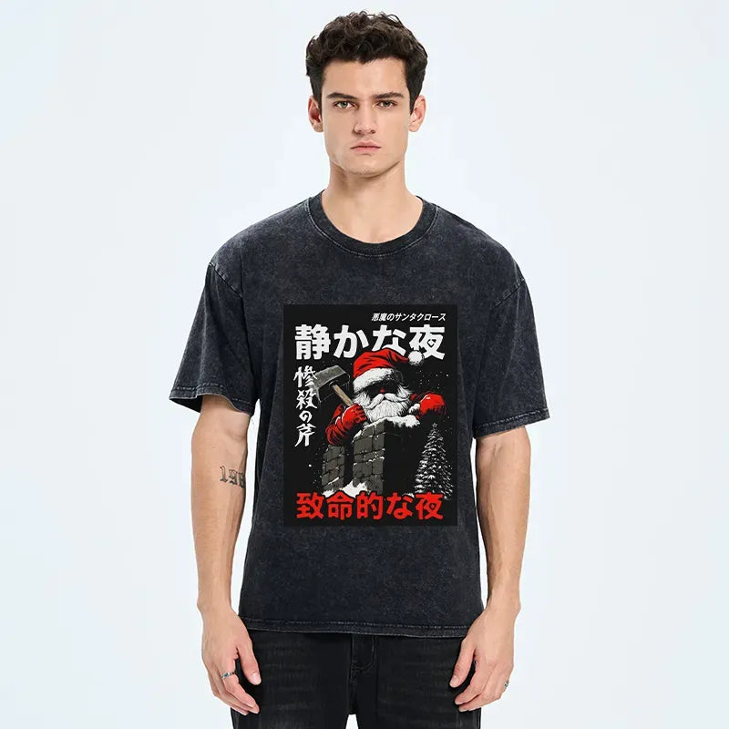 Japanese washed t-shirt for men