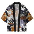 Japanese traditional flower kimono cardigan