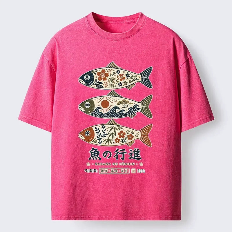 Vintage Kyoto-Lion Fish T-Shirt for Streetwear