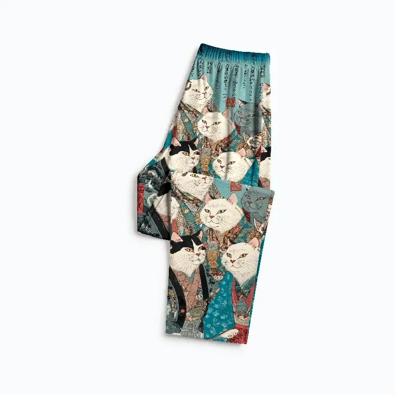 Kyoto-Lion cat nobles matching family pajamas
