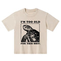 Washed retro meme tee for summer vacation