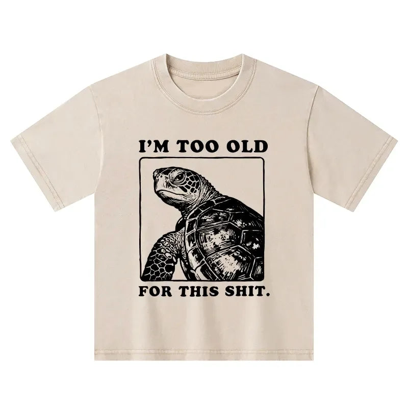 Washed retro meme tee for summer vacation