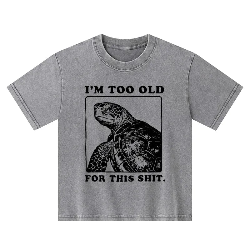 Washed retro meme tee for summer vacation