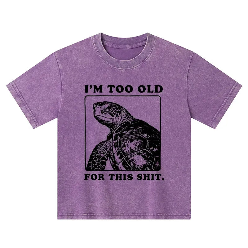 Washed retro meme tee for summer vacation