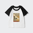 Kyoto-Lion Crane Spirit Kids Raglan T-shirt