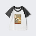 Kyoto-Lion Crane Spirit Kids Raglan T-shirt