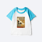 Kyoto-Lion Crane Spirit Kids Raglan T-shirt