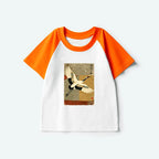 Kyoto-Lion Crane Spirit Kids Raglan T-shirt