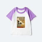 Kyoto-Lion Crane Spirit Kids Raglan T-shirt
