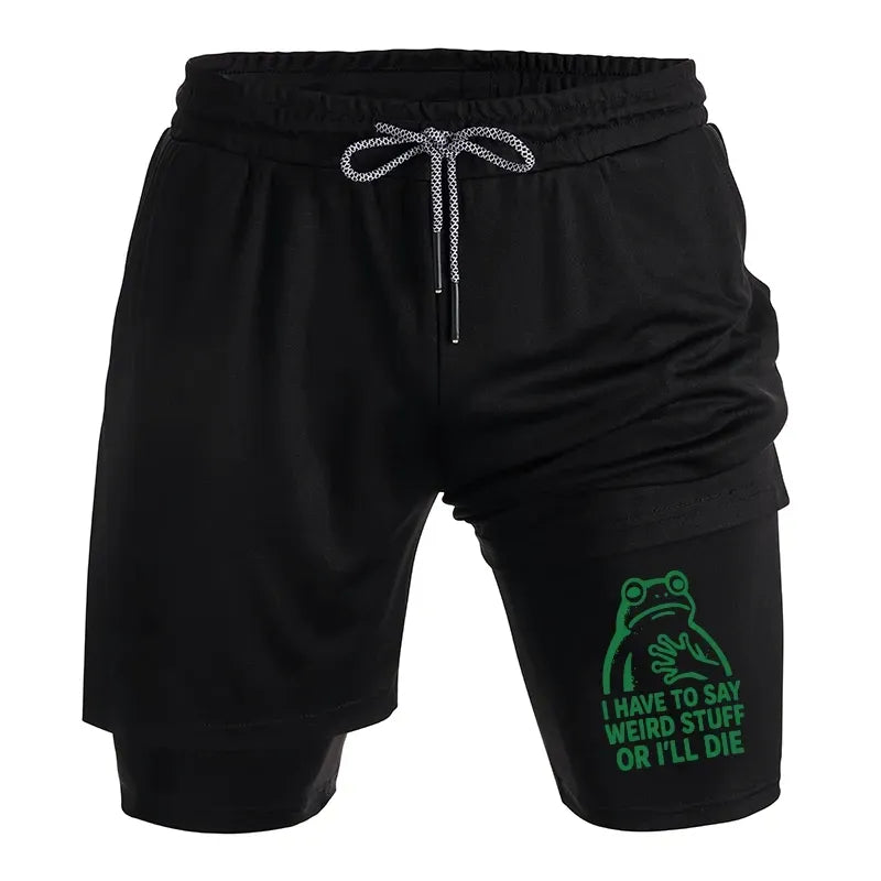 Funny Frog Meme Training Shorts for Daily Wear