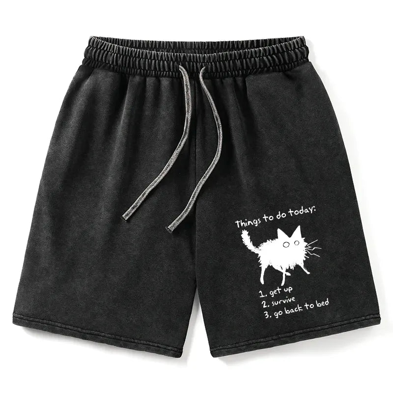 Washed Cat Shorts On Sale