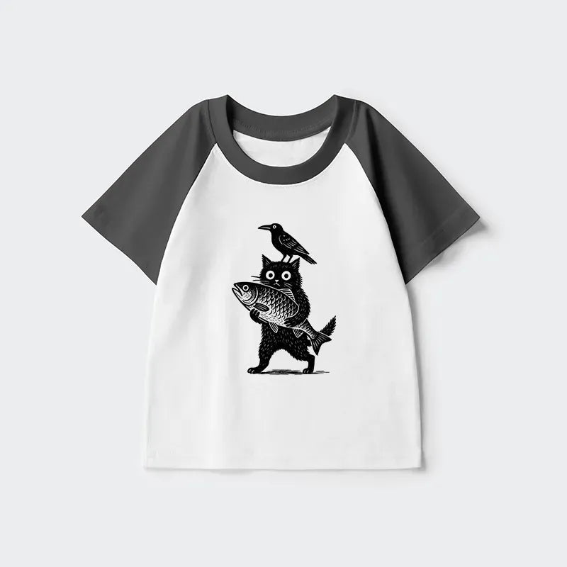 Funny Animals Kids Raglan T-Shirt Gift Idea