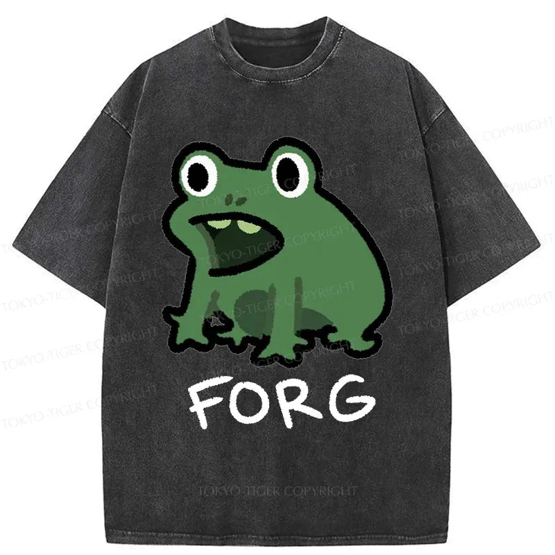 Kyoto-Lion Funny Forg Japan Washed T-Shirt