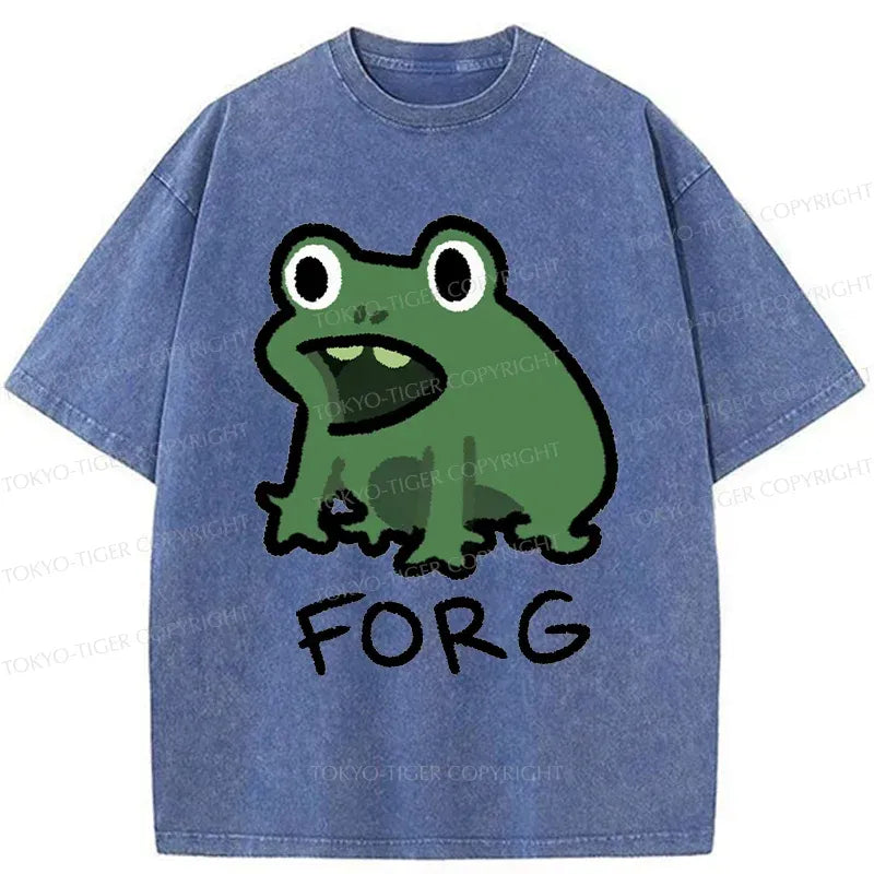 Kyoto-Lion Funny Forg Japan Washed T-Shirt