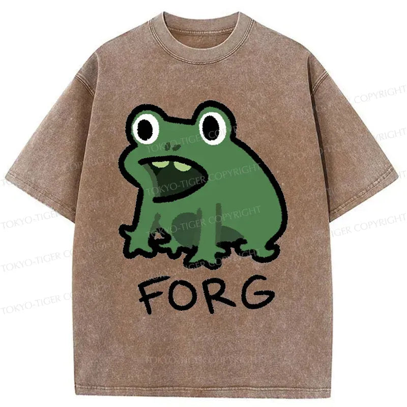 Kyoto-Lion Funny Forg Japan Washed T-Shirt