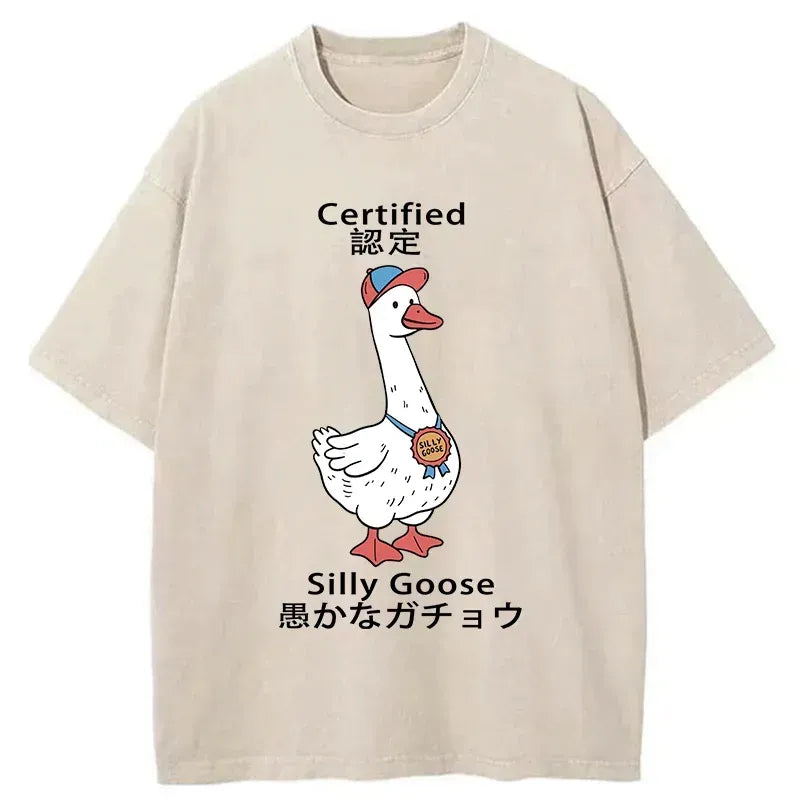 Kyoto-Lion Certified Funny Silly Goose Washed T-Shirt