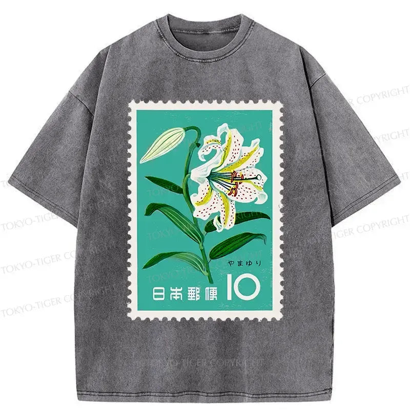 Unisex Japanese Stamp T-Shirt with Free Shipping